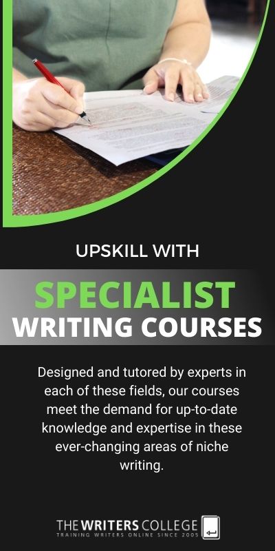 Specialist writing courses Copyediting copywriting press release writing